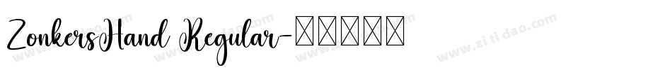 ZonkersHand Regular字体转换
